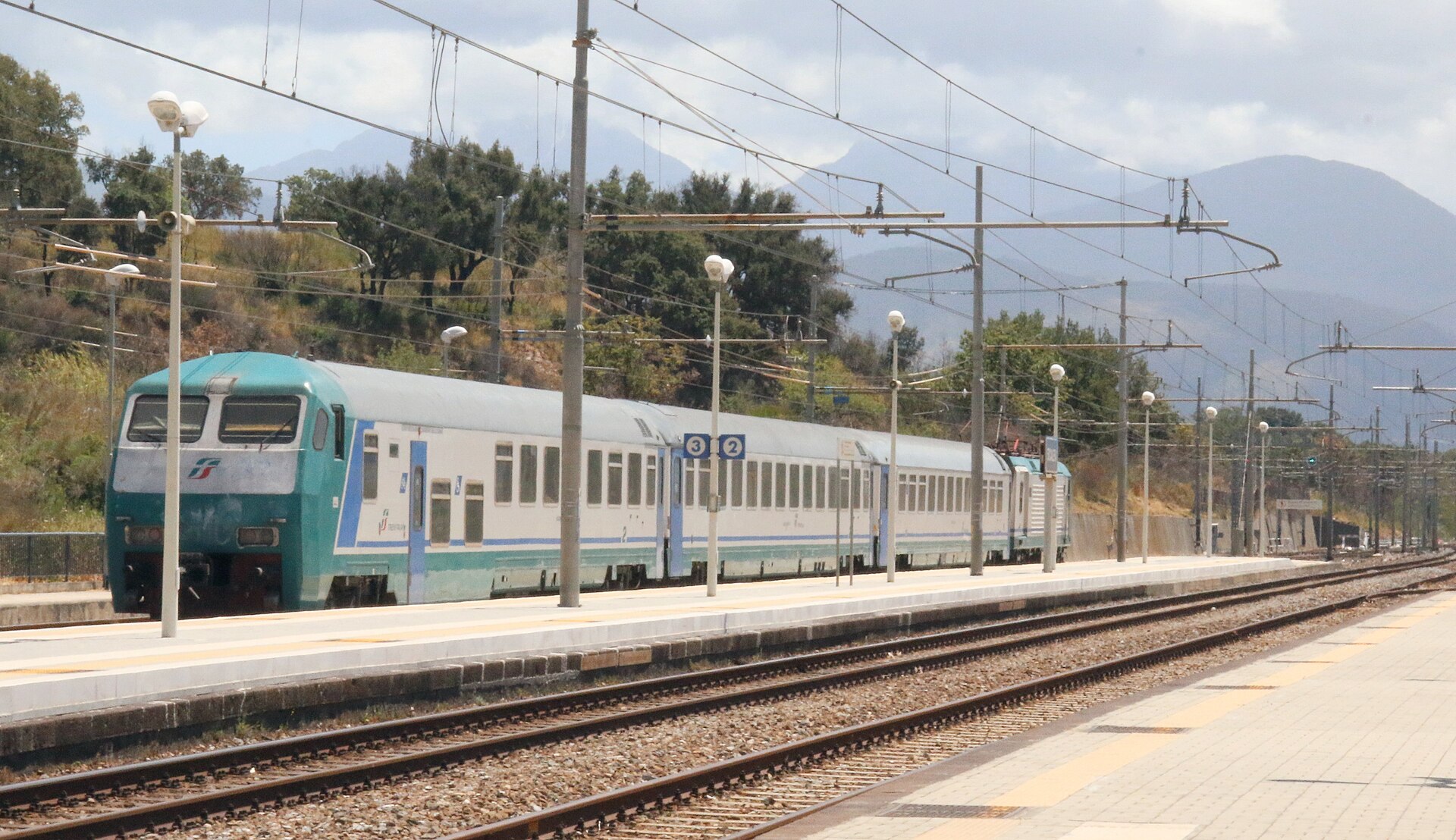 Italian regional train coastal
