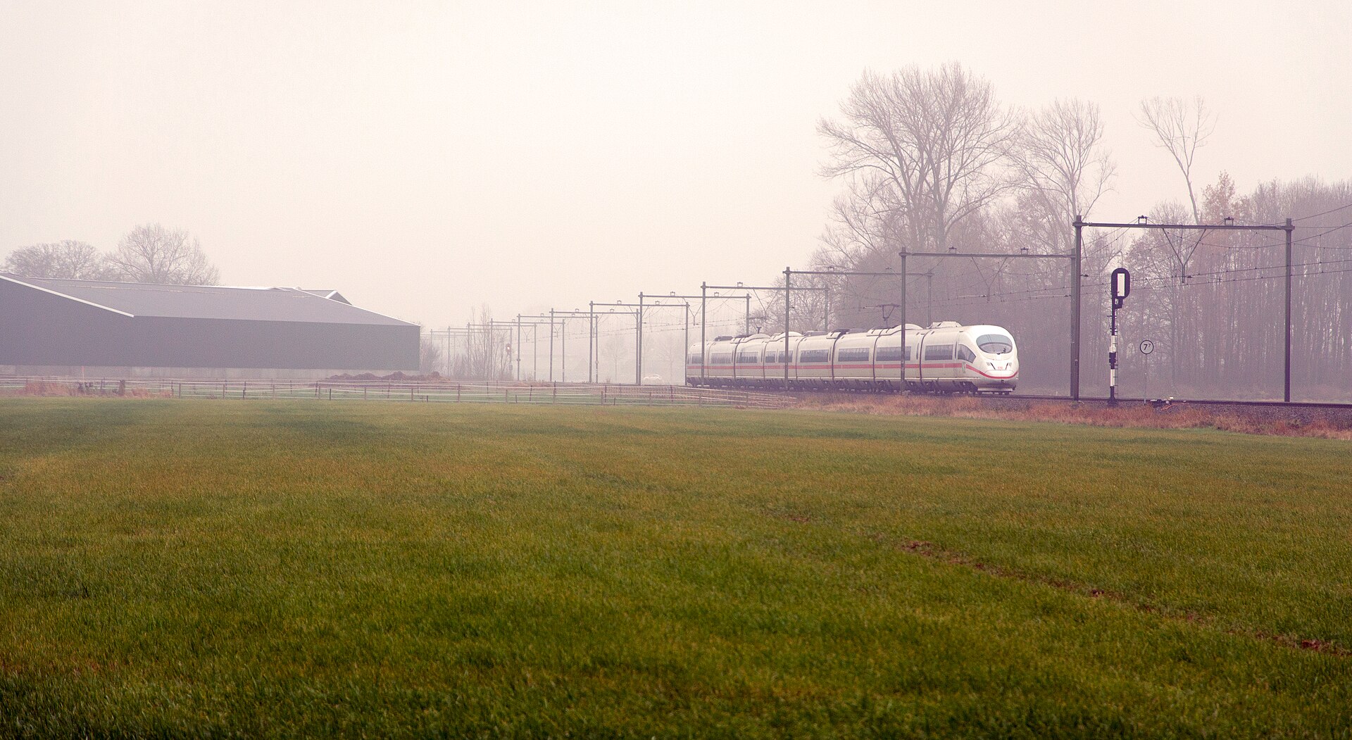 German ICE train countryside