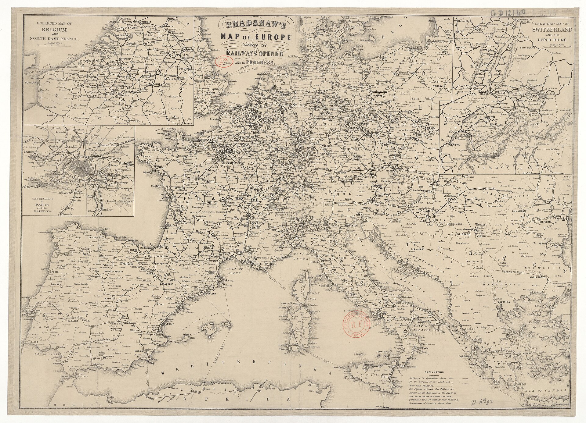 European rail map planning