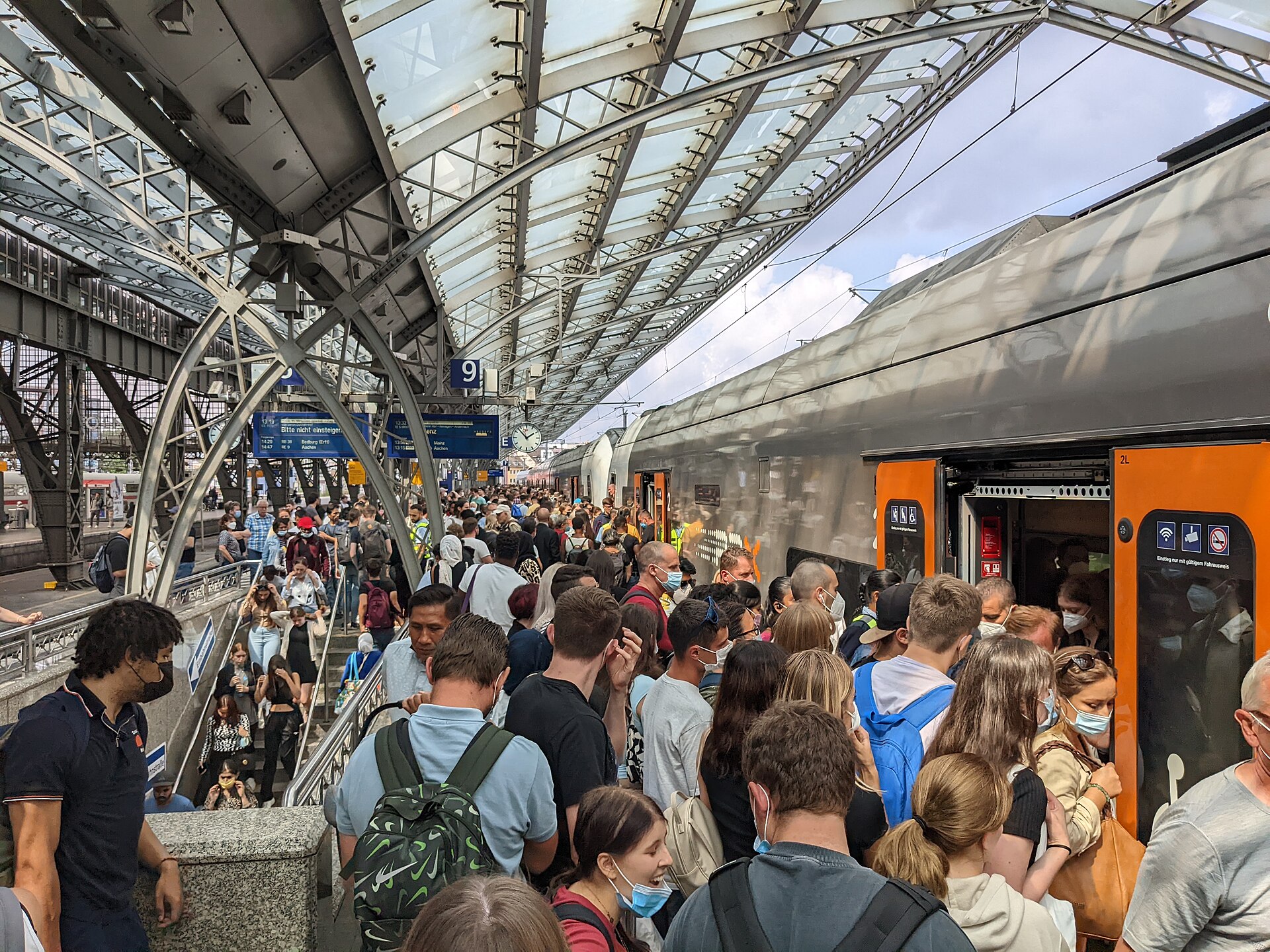 Dutch train station platform