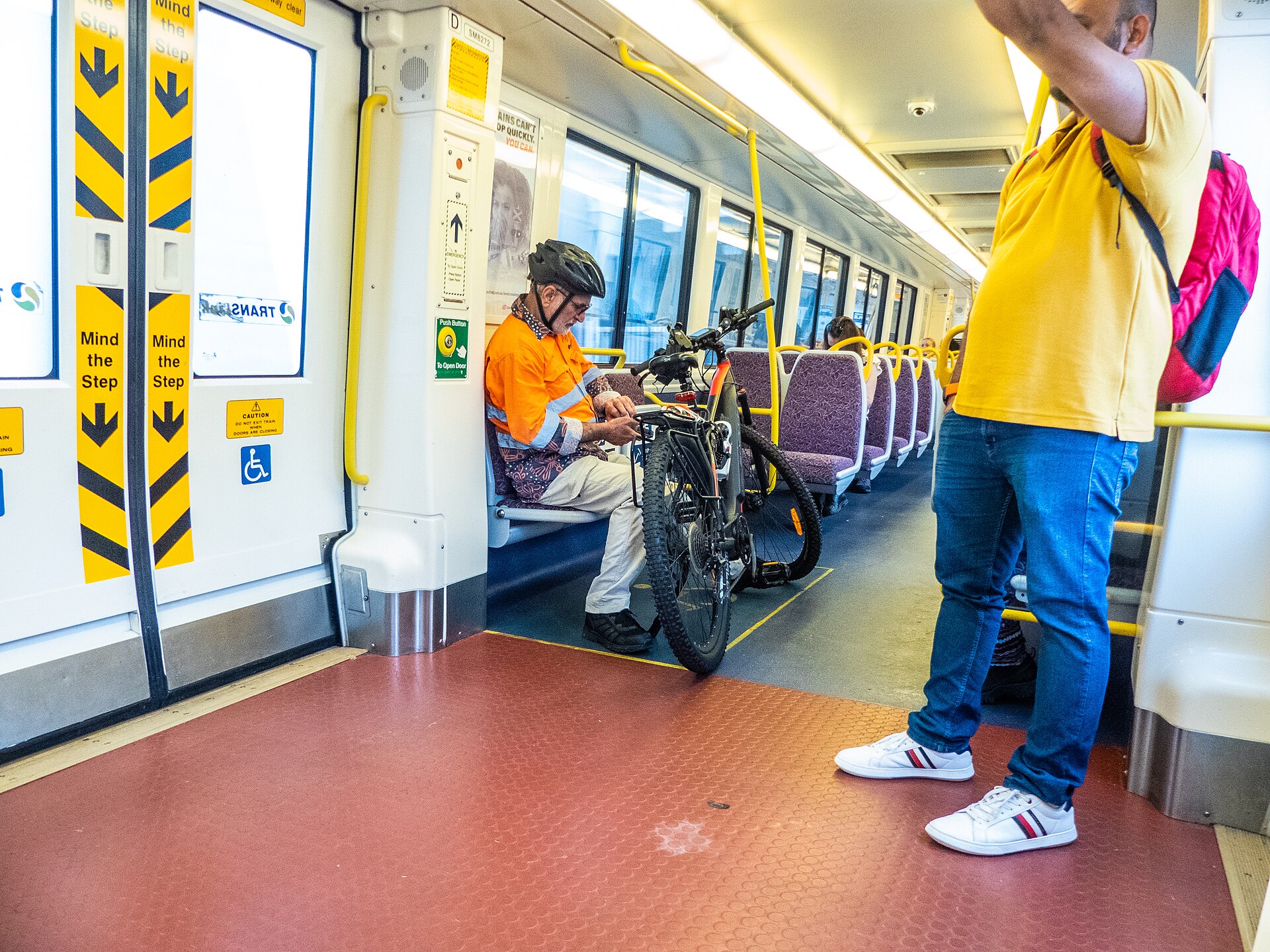 bicycle on train carriage