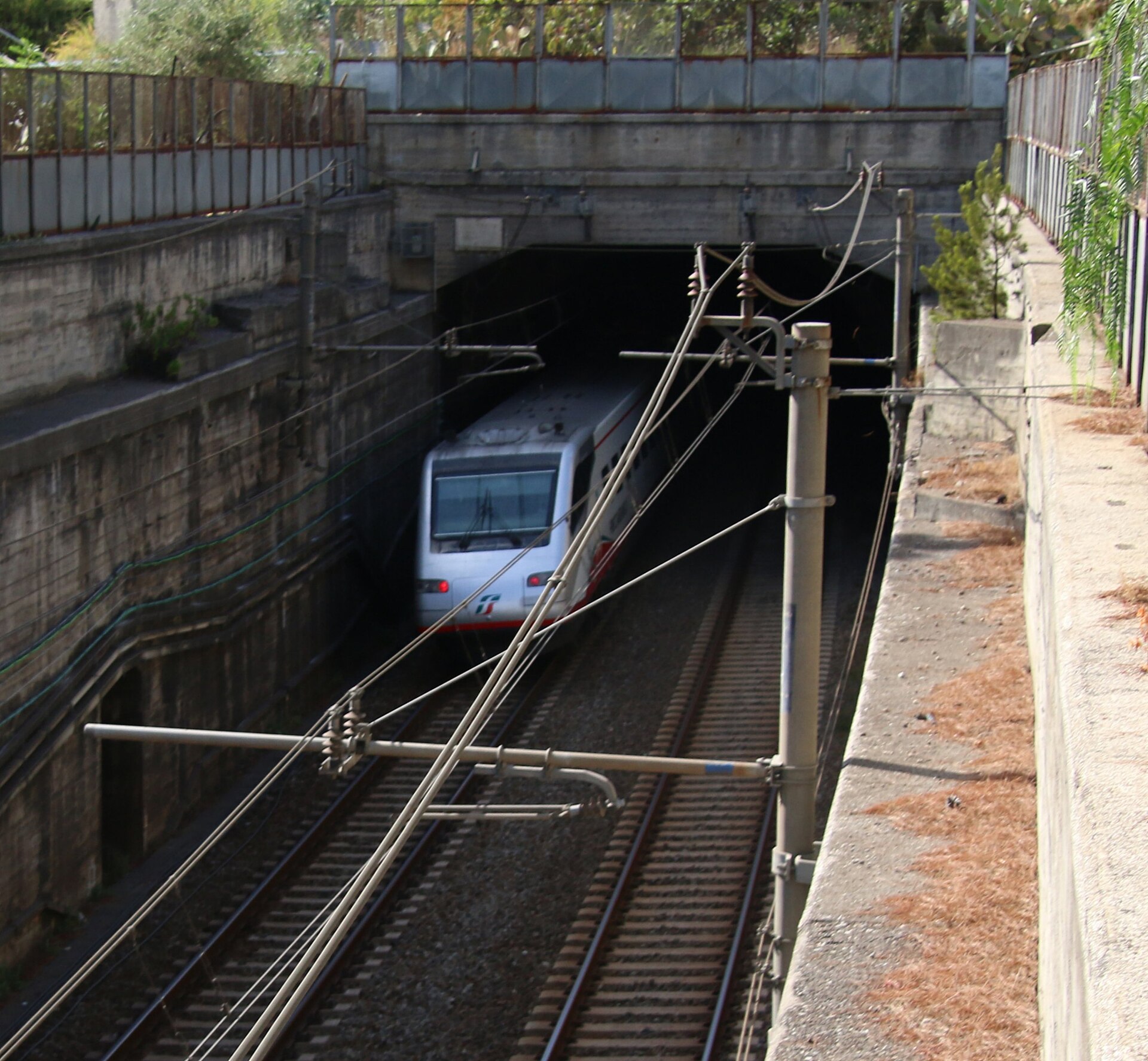 Italian coastal train tunnel