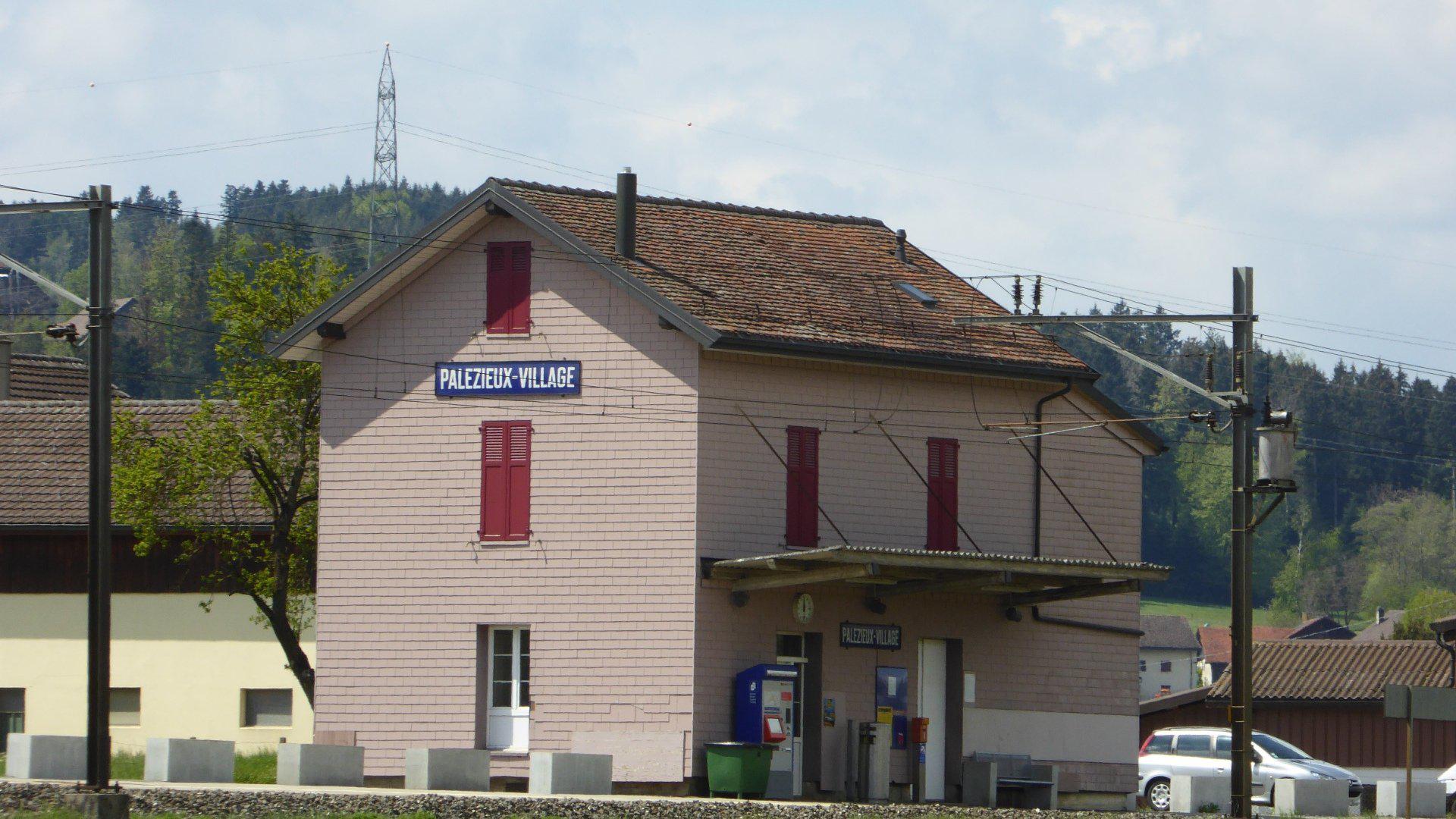 Swiss village train station