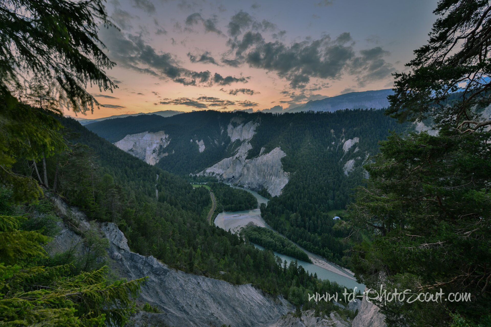 Swiss alpine valley railway