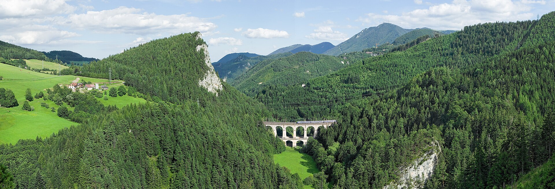 mountain railway viaduct Europe