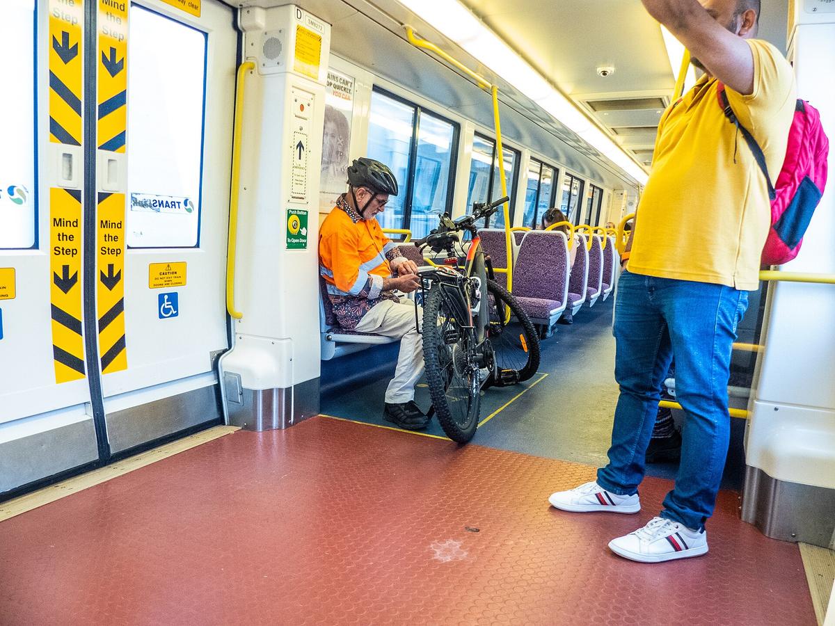 bicycle on train carriage