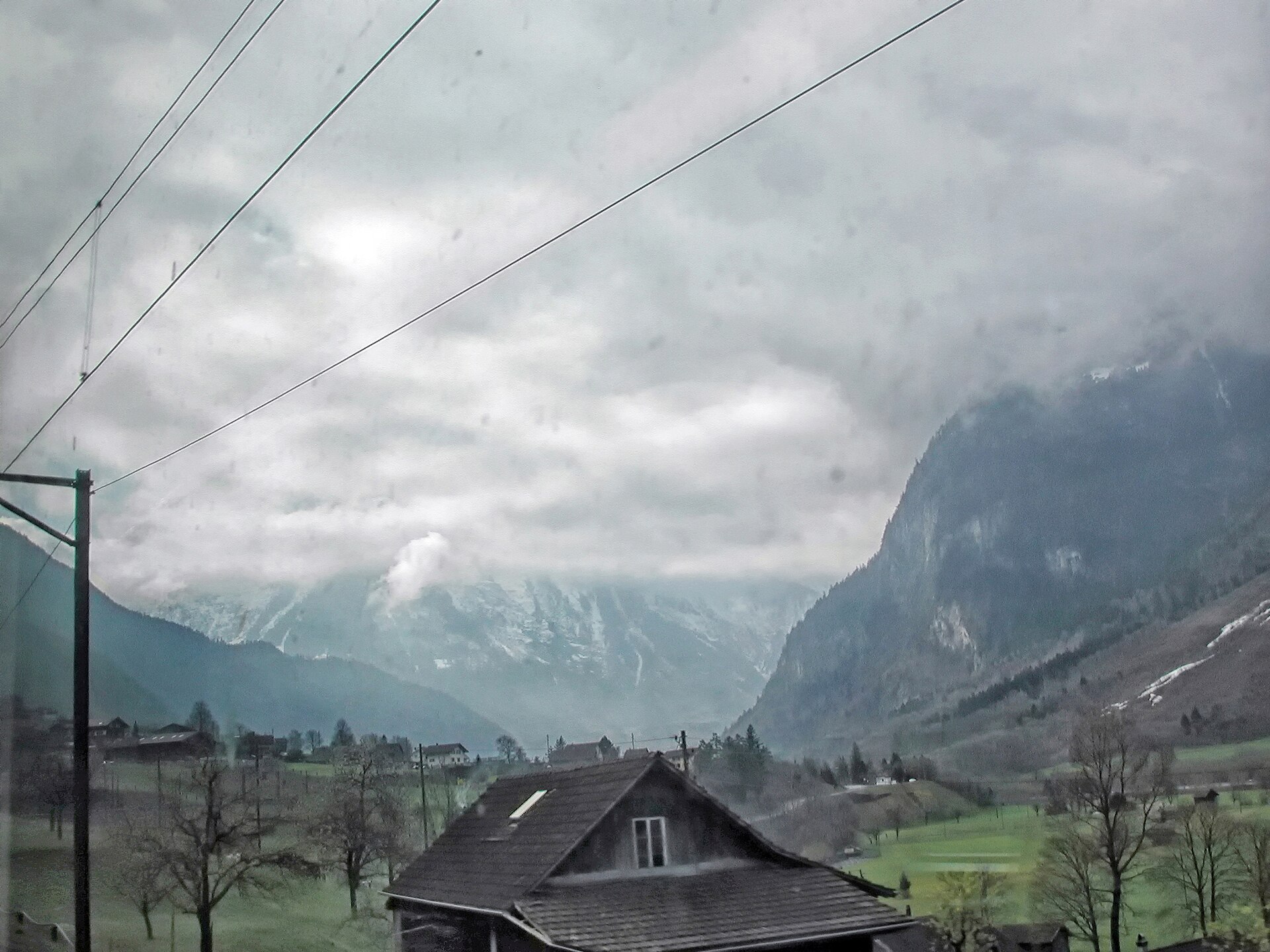 train window alps landscape